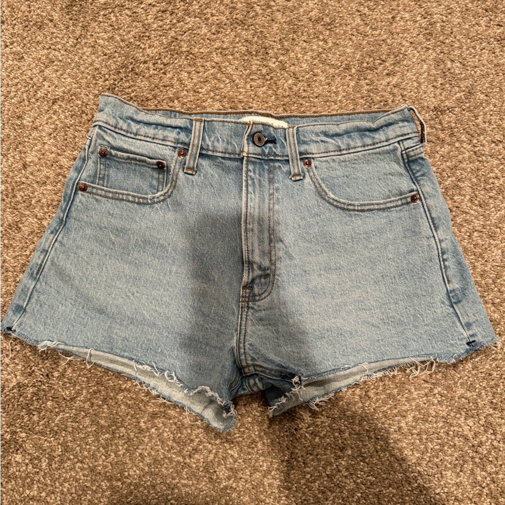 Abercrombie & Fitch Light Blue Denim Cutoff Shorts
